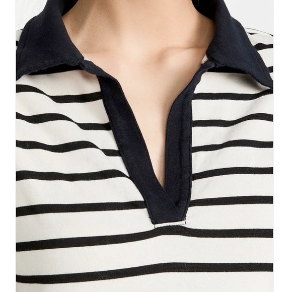 NWT MONROW Stripe Relaxed Polo Dress - Size Large - Picture 4 of 10